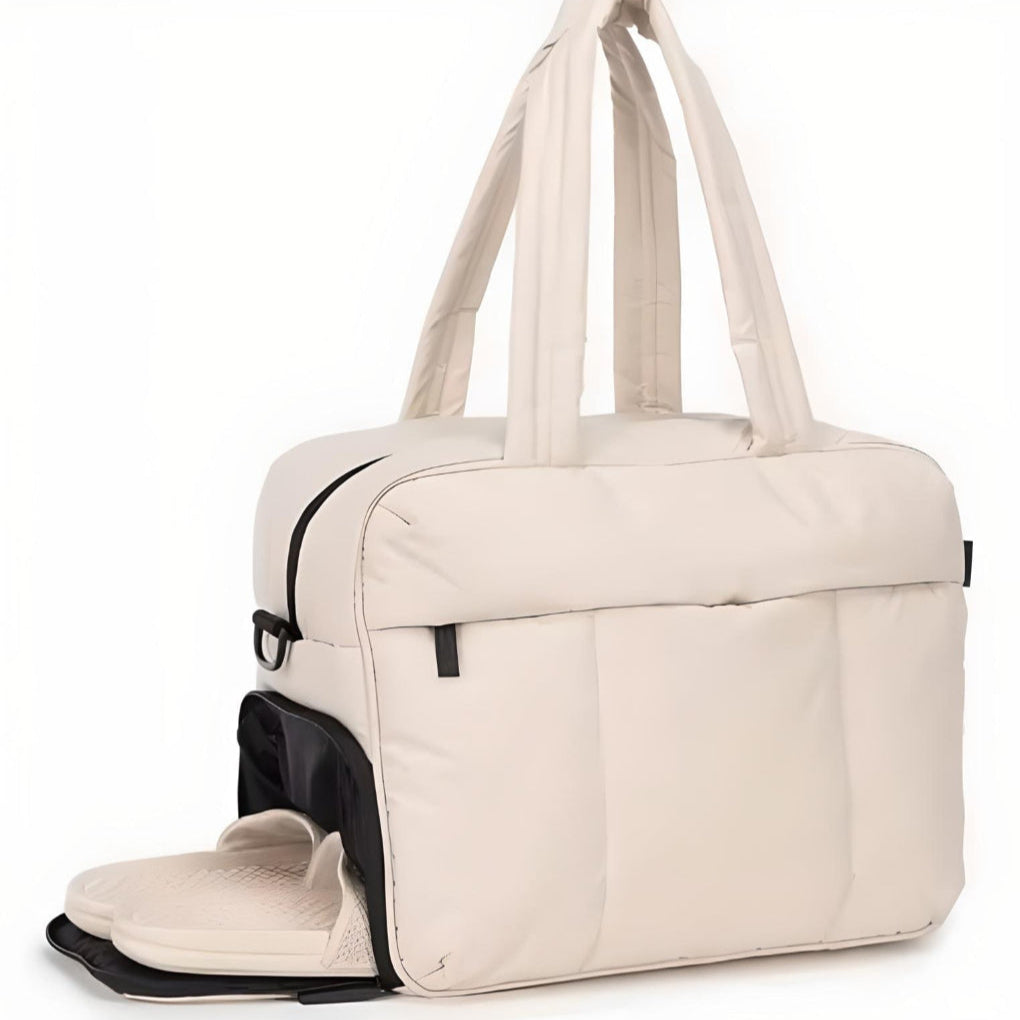 Puffer Duffle Bag - Lightweight Quilted Travel & Gym Bag
