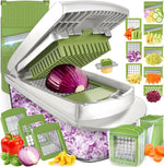 10-in-1 Vegetable Slicer - 8 Interchangeable Blades for Fast Prep