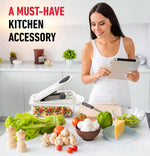10-in-1 Vegetable Slicer - 8 Interchangeable Blades for Fast Prep