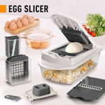 10-in-1 Vegetable Slicer - 8 Interchangeable Blades for Fast Prep