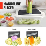 10-in-1 Vegetable Slicer - 8 Interchangeable Blades for Fast Prep