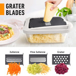 10-in-1 Vegetable Slicer - 8 Interchangeable Blades for Fast Prep