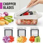 10-in-1 Vegetable Slicer - 8 Interchangeable Blades for Fast Prep