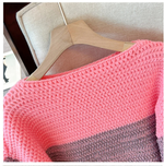 Cozy Plus Size Fall Sweater - Lounge-Style Color-Block Patchwork