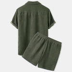 BreezeSet Corduroy Shorts Set - Lightweight Summer Two-Piece