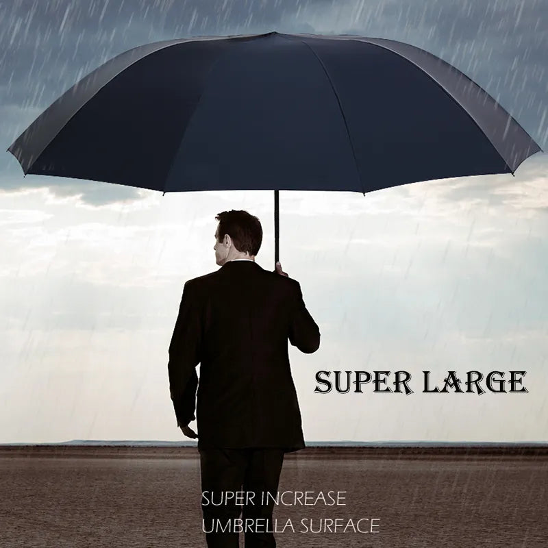 Super Large Folding Umbrella - Windproof Family-Size Coverage