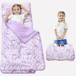 Toddler Nap Mat Set - Padded Mat, Pillow & Blanket