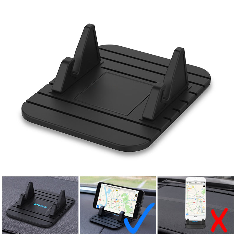 Non-Slip Car Phone Holder - Hands-Free Dashboard Mount