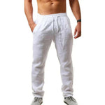 Men's Linen Trousers - Breathable Relaxed-Fit Pants