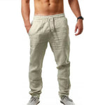 Men's Linen Trousers - Breathable Relaxed-Fit Pants