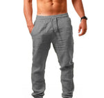 Men's Linen Trousers - Breathable Relaxed-Fit Pants