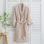 Kimono Cotton Waffle Bathrobe - Lightweight Couple's Robe