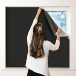 Adhesive Blackout Window Cover - Sun-Blocking Room Darkening Shade