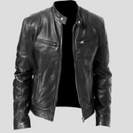 Classic Men's Faux Leather Jacket - Timeless Style, Modern Comfort