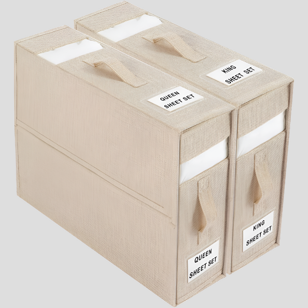 Foldable Bed Sheet Organizer Box - Clutter-Free Linen Storage