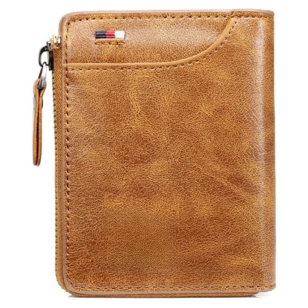 Men's RFID Blocking Wallet - Vintage PU Leather Card Holder