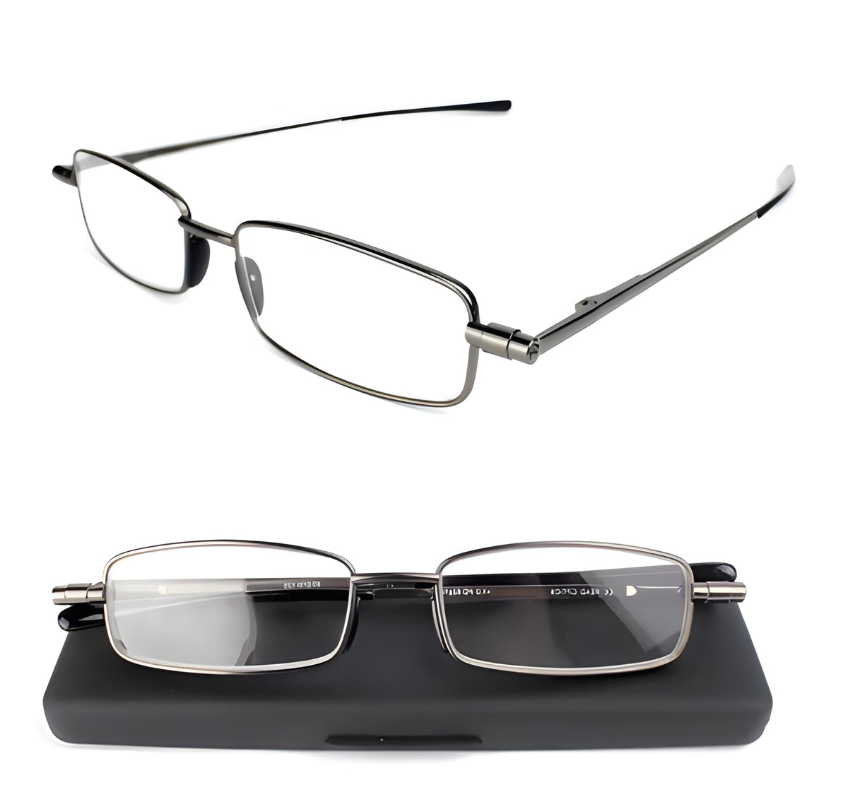 Compact Folding Reading Glasses - Slim, Portable Design for Men & Women