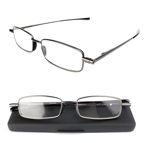 Compact Folding Reading Glasses - Slim, Portable Design for Men & Women