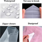 Frosted Zip Storage Bags Set - Dust-Free Garment & Closet Sleeves