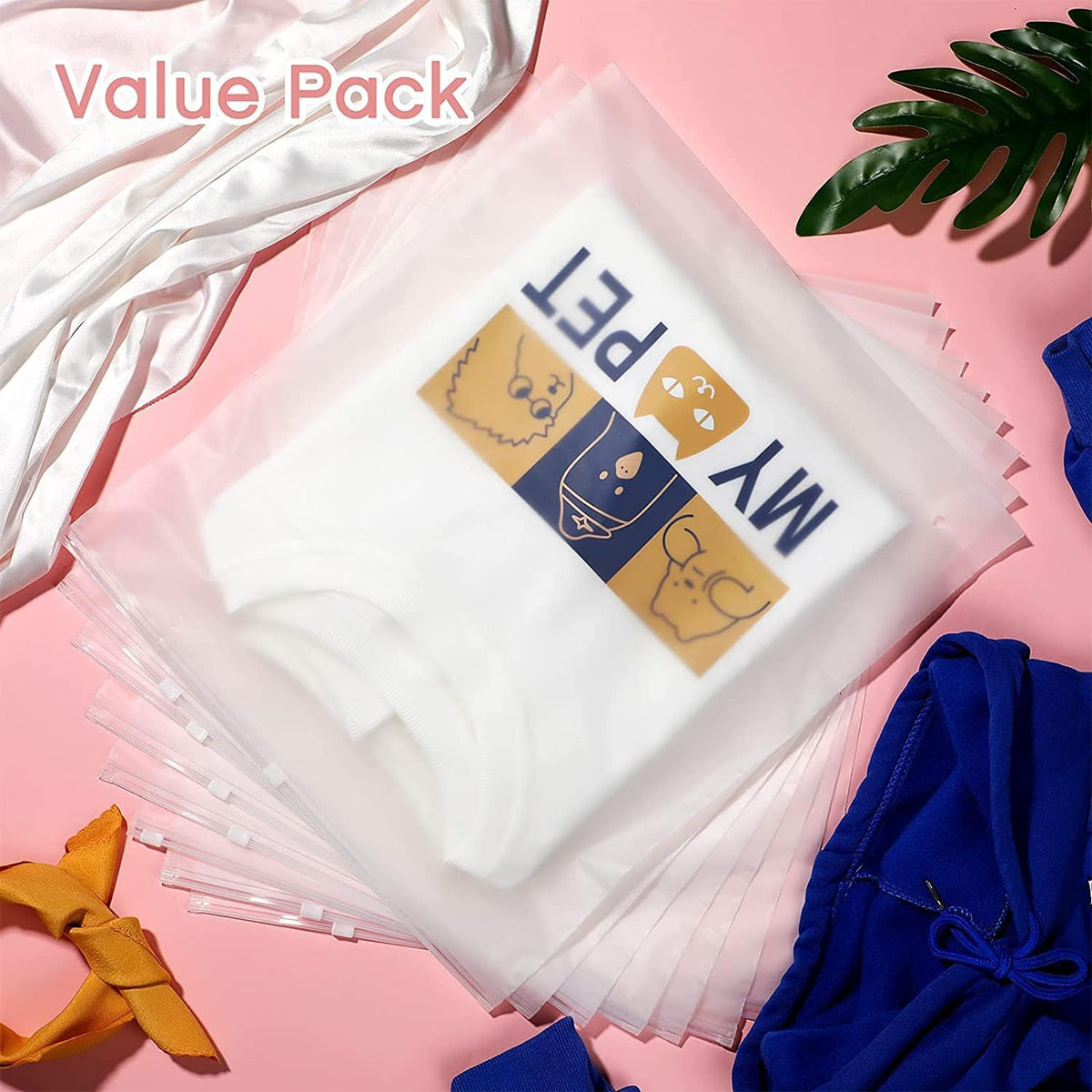 Frosted Zip Storage Bags Set - Dust-Free Garment & Closet Sleeves