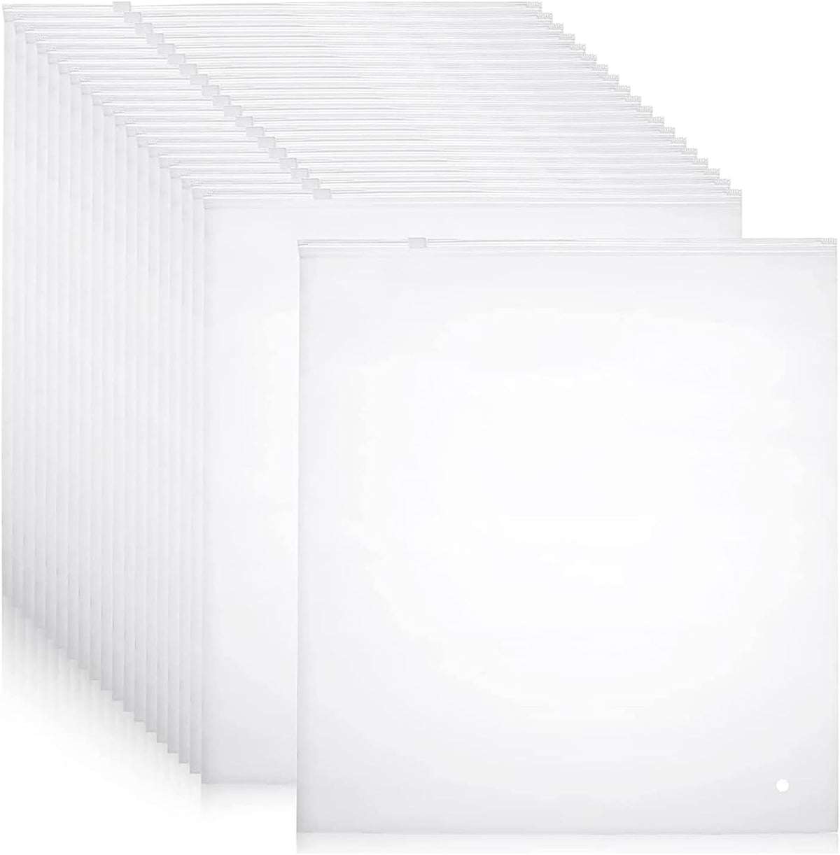 Frosted Zip Storage Bags Set - Dust-Free Garment & Closet Sleeves