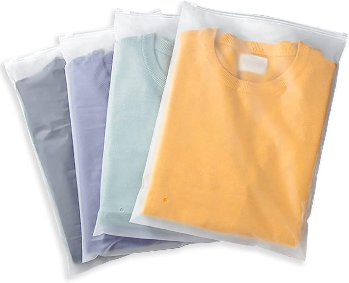 Frosted Zip Storage Bags Set - Dust-Free Garment & Closet Sleeves