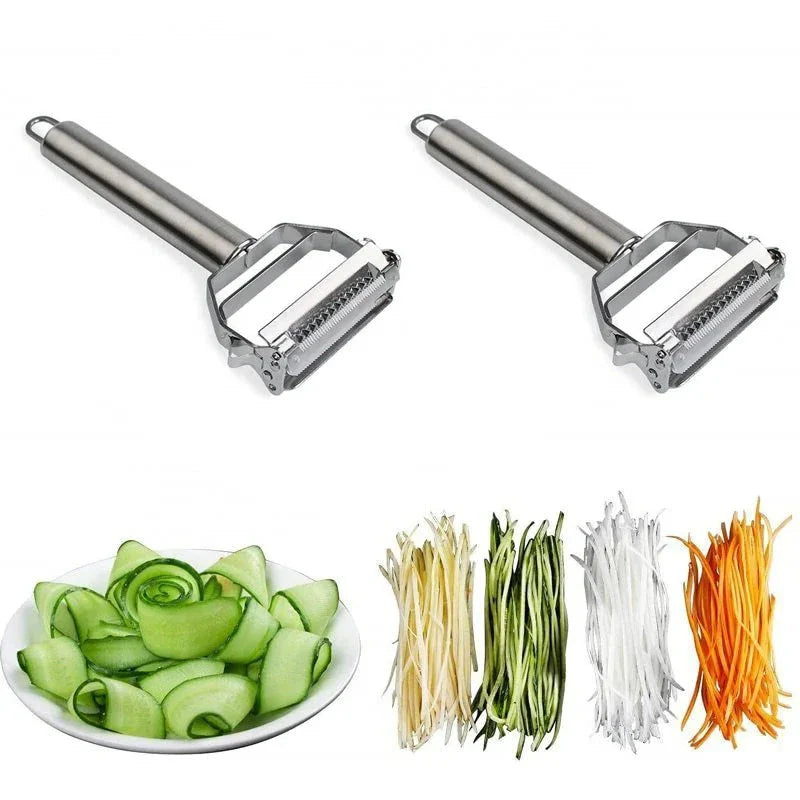 Multi-Function Vegetable Peeler - Stainless Steel Julienne Cutter