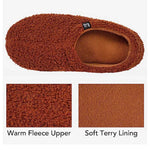Fleeced Indoor Slippers - Closed-Back Cozy House Shoes