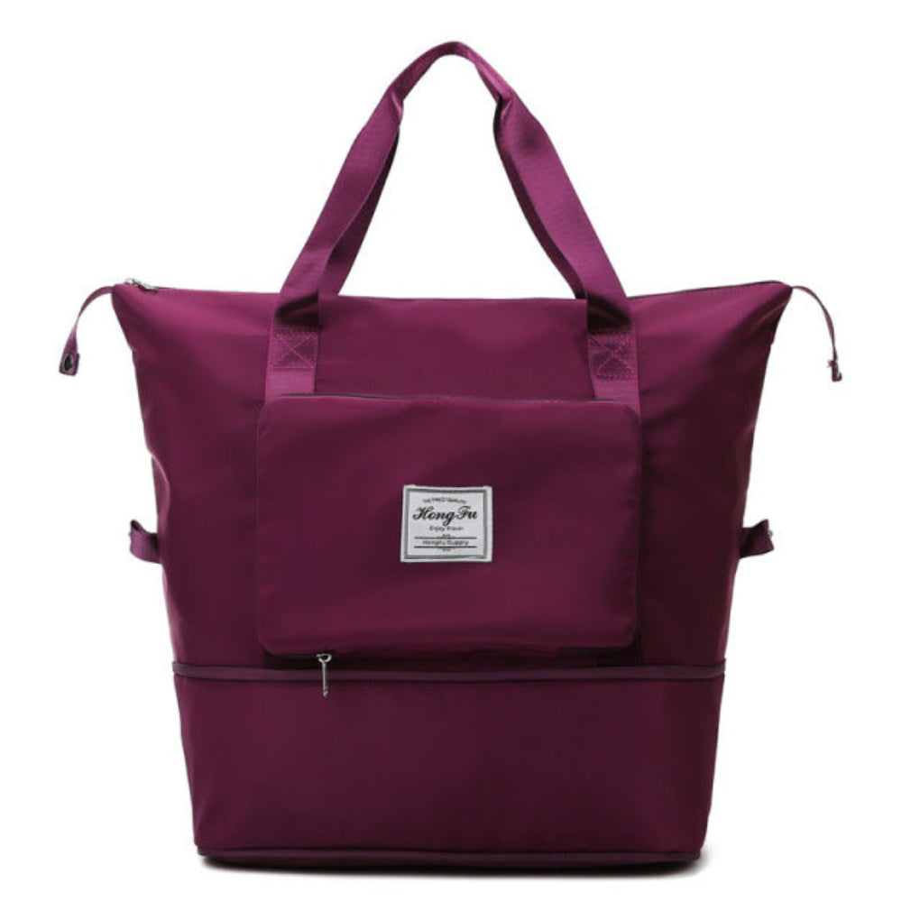 Foldable Carry-On Travel Bag - Lightweight Packable Shoulder Bag