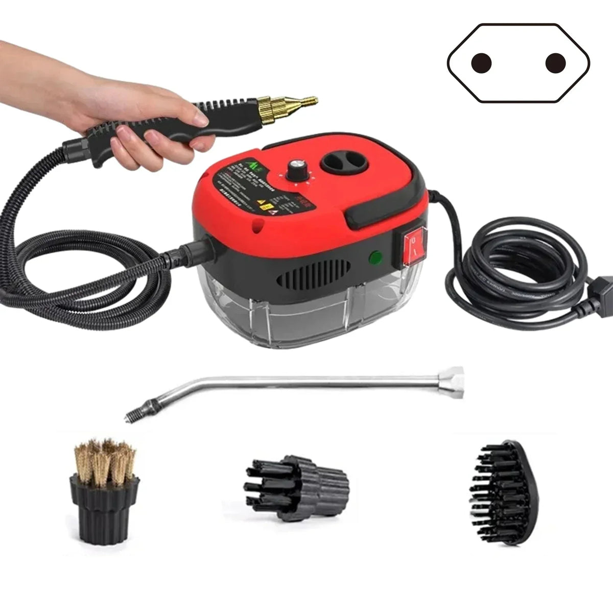 2500W High-Pressure Steam Cleaner - 6-Setting Chemical-Free Cleaning