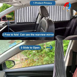 Car Window Shades - Magnetic Sliding Sun Shade Set