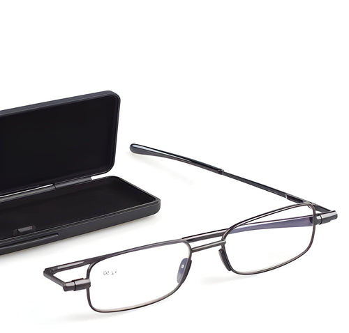 Compact Folding Reading Glasses - Slim, Portable Design for Men & Women