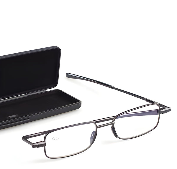 Compact Folding Reading Glasses - Slim, Portable Design for Men & Women