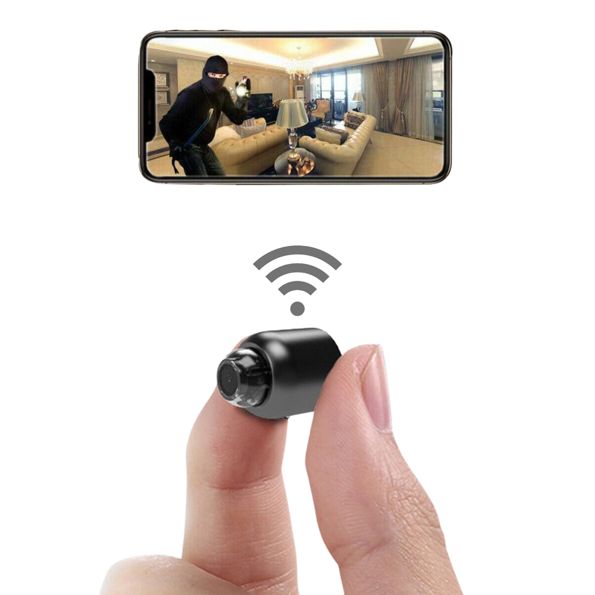 Mini WiFi Security Camera - HD Live View for Home Monitoring
