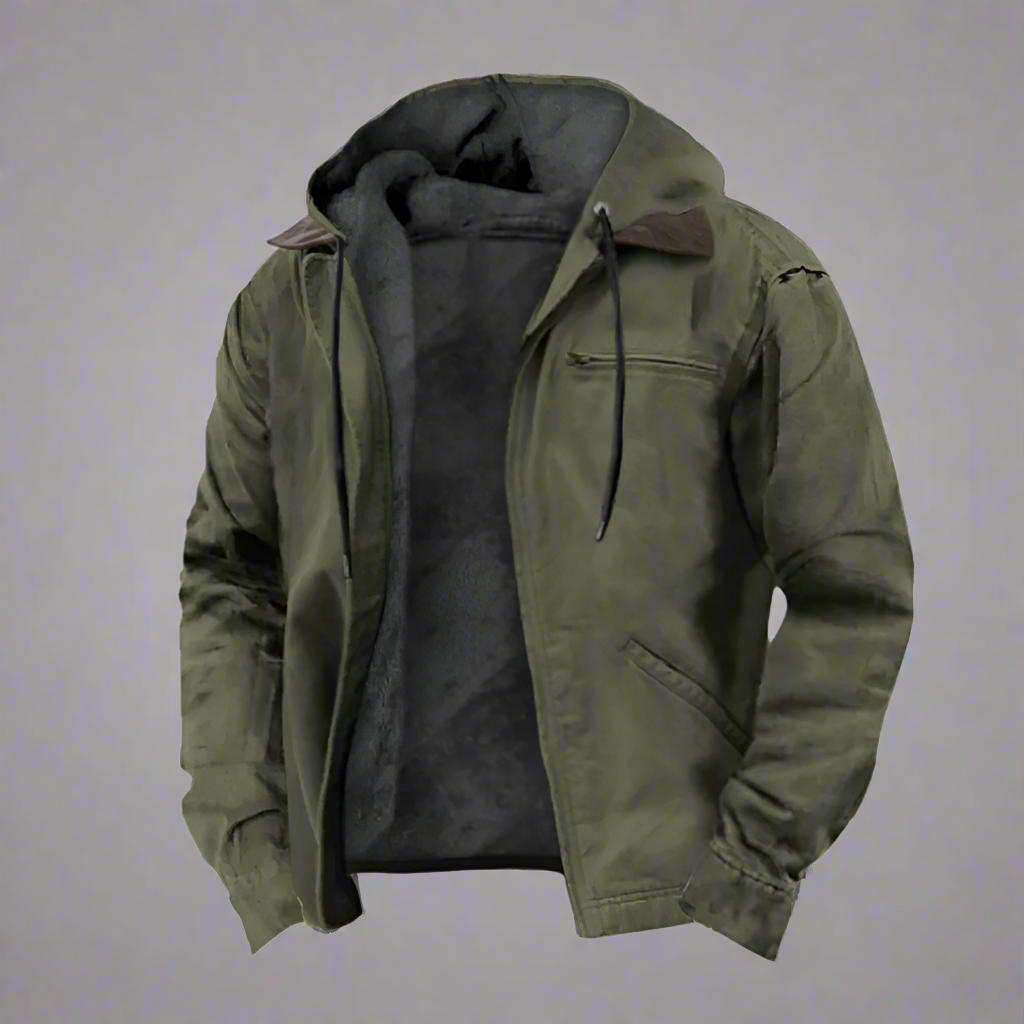 Classic Men's Hooded Jacket - Warm, Durable Everyday Style