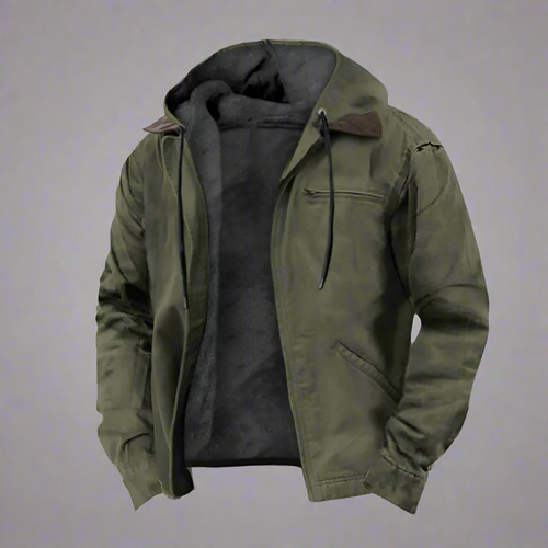 Classic Men's Hooded Jacket - Warm, Durable Everyday Style