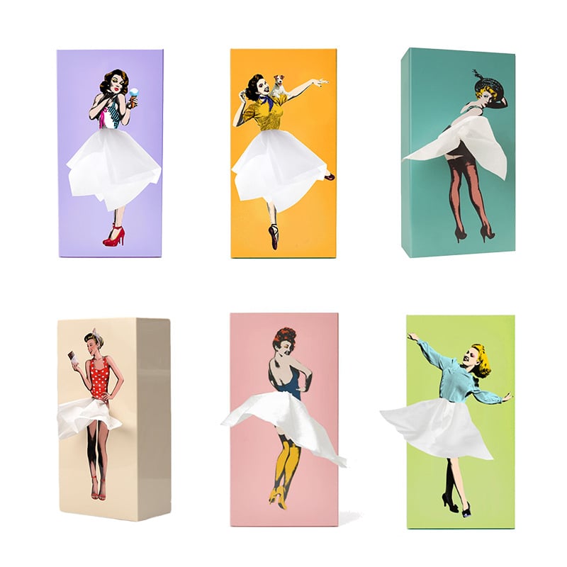 Flying Skirt Tissue Box - Fun Novelty Home Decor Piece
