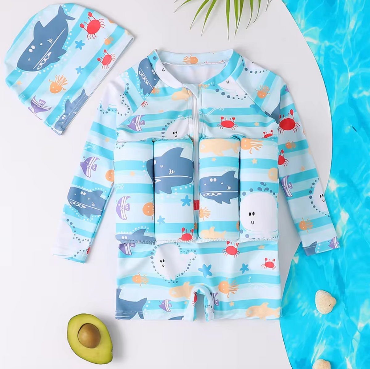 3-in-1 Swim Vest - Floatation Aid with UV 50+ Sun Protection