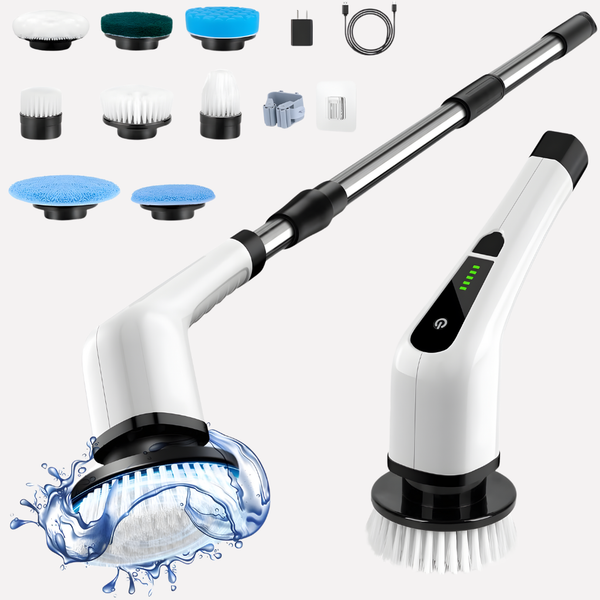 Cordless Cleaning Brush - Adjustable Multi-Surface Scrubber
