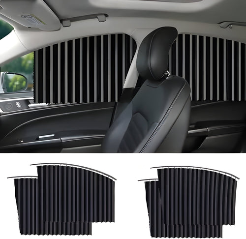 Car Window Shades - Magnetic Sliding Sun Shade Set