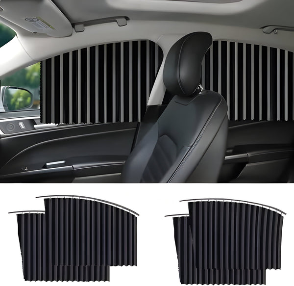 Car Window Shades - Magnetic Sliding Sun Shade Set