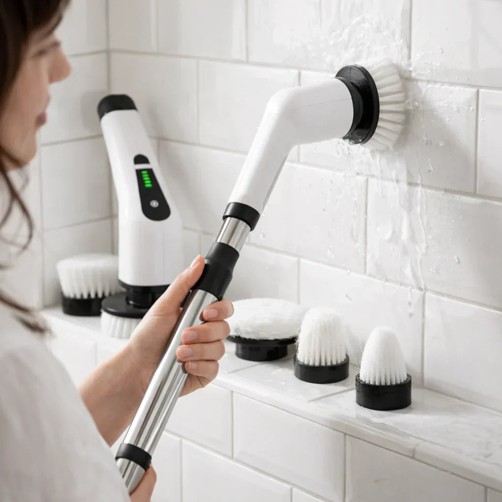 Cordless Cleaning Brush - Adjustable Multi-Surface Scrubber