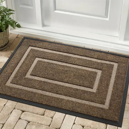 All-Season Rubber Door Mat - Water-Resistant & Anti-Slip
