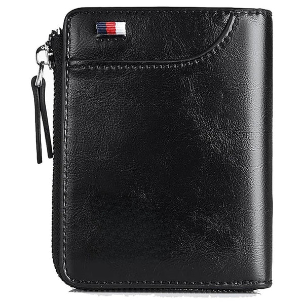 Men's RFID Blocking Wallet - Vintage PU Leather Card Holder