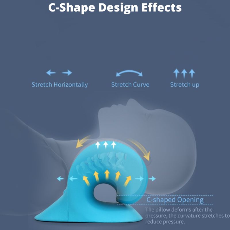 Cervical Neck Stretcher Pillow - Traction Support for Neck Comfort