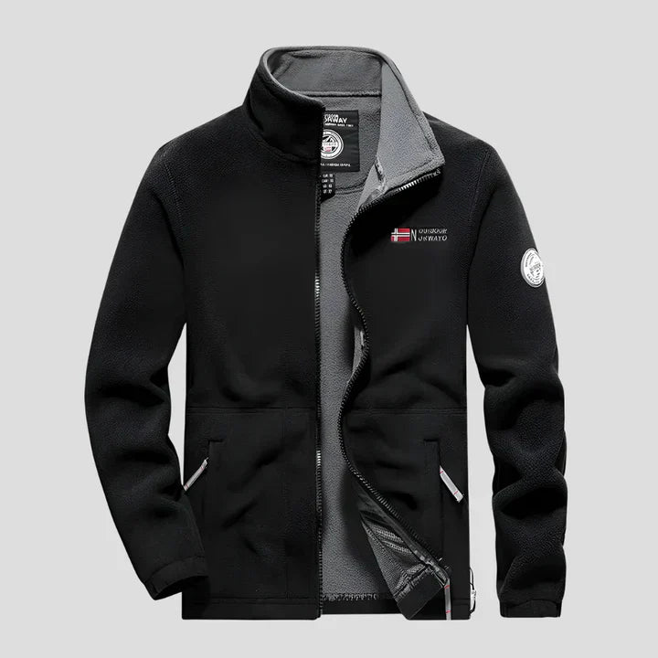 Casual Outdoor Fleece for Men - Full-Zip Warmth & Comfort