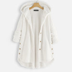 Velvet Chic Plus Size Winter Coat with Hood - Cozy Cold-Weather Style