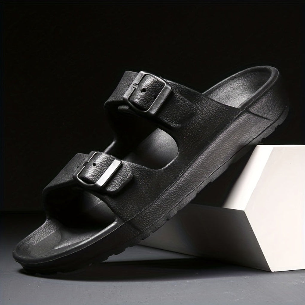 Men's Double Buckle Sandal - Adjustable Non-Slip Comfort