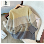 Cozy Plus Size Fall Sweater - Lounge-Style Color-Block Patchwork