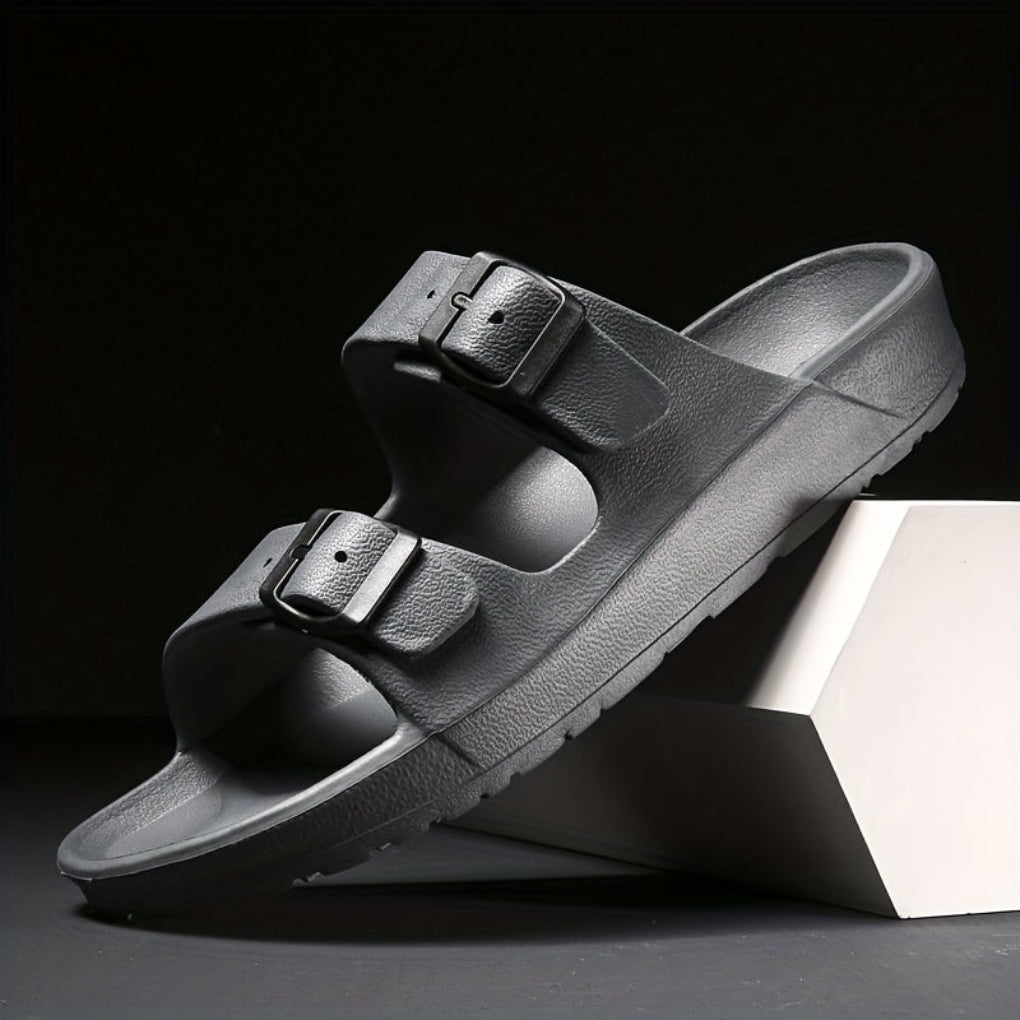 Men's Double Buckle Sandal - Adjustable Non-Slip Comfort